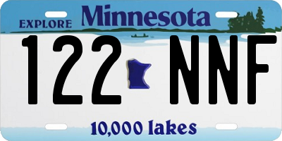 MN license plate 122NNF