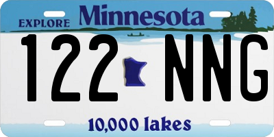 MN license plate 122NNG