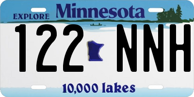 MN license plate 122NNH