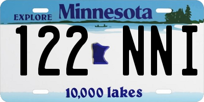 MN license plate 122NNI