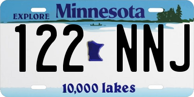 MN license plate 122NNJ