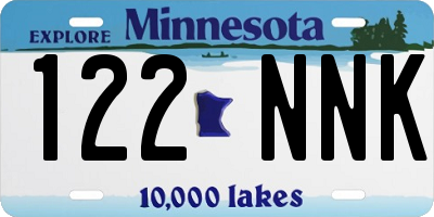 MN license plate 122NNK