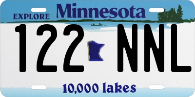 MN license plate 122NNL