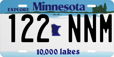 MN license plate 122NNM