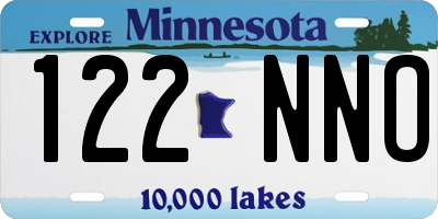 MN license plate 122NNO