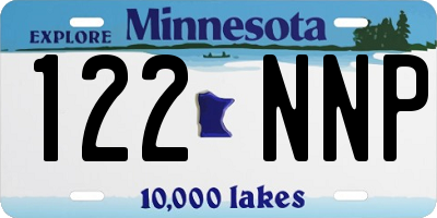 MN license plate 122NNP