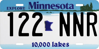 MN license plate 122NNR