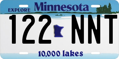 MN license plate 122NNT