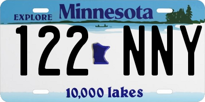 MN license plate 122NNY