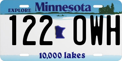 MN license plate 122OWH