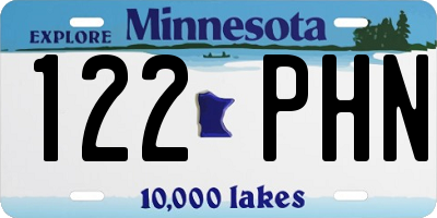MN license plate 122PHN