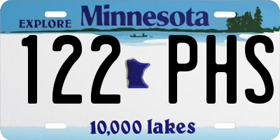 MN license plate 122PHS