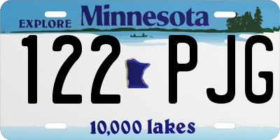 MN license plate 122PJG