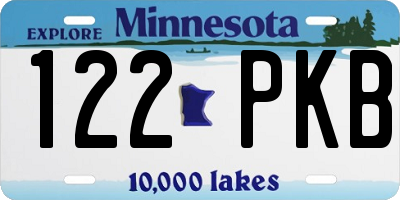 MN license plate 122PKB