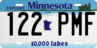 MN license plate 122PMF