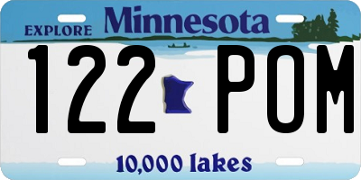 MN license plate 122POM