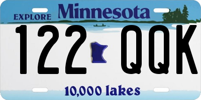 MN license plate 122QQK