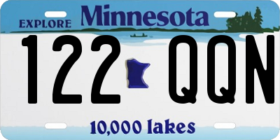 MN license plate 122QQN
