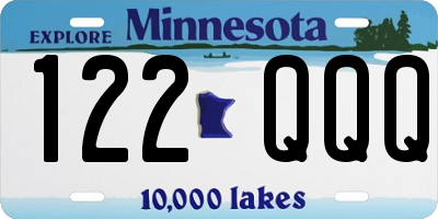 MN license plate 122QQQ
