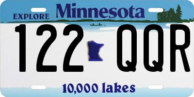 MN license plate 122QQR