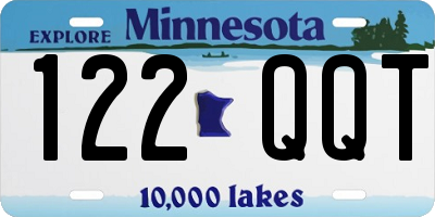 MN license plate 122QQT