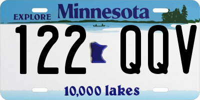 MN license plate 122QQV