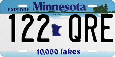 MN license plate 122QRE