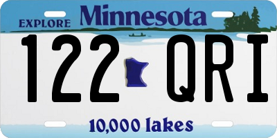 MN license plate 122QRI