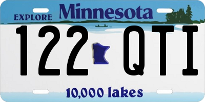 MN license plate 122QTI
