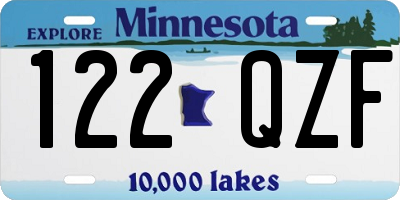 MN license plate 122QZF