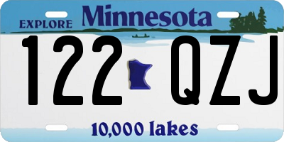 MN license plate 122QZJ
