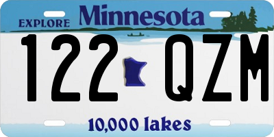 MN license plate 122QZM