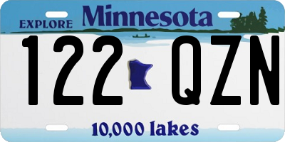 MN license plate 122QZN