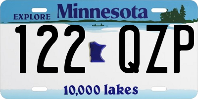 MN license plate 122QZP