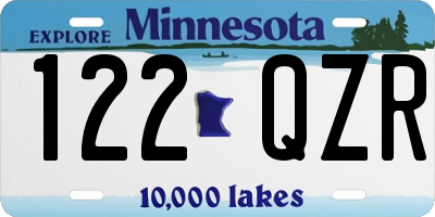 MN license plate 122QZR