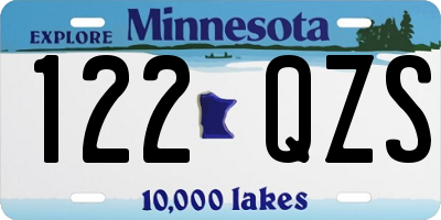 MN license plate 122QZS