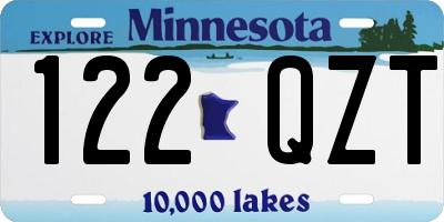 MN license plate 122QZT