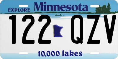MN license plate 122QZV
