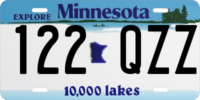 MN license plate 122QZZ