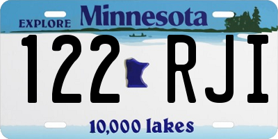 MN license plate 122RJI