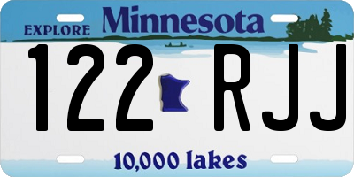MN license plate 122RJJ