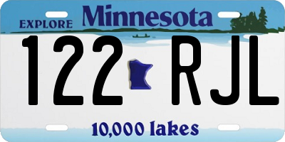 MN license plate 122RJL