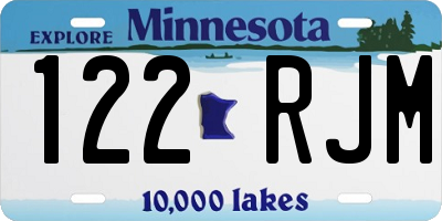 MN license plate 122RJM