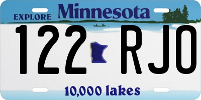 MN license plate 122RJO