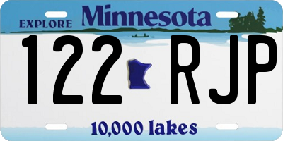 MN license plate 122RJP