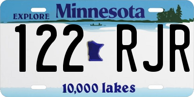 MN license plate 122RJR