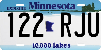 MN license plate 122RJU