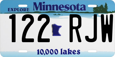 MN license plate 122RJW