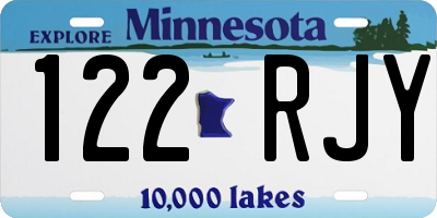 MN license plate 122RJY
