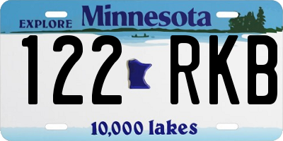 MN license plate 122RKB